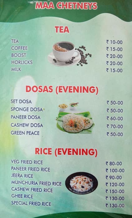 Maa Chutneys menu