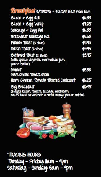 CJ's Cafe меню