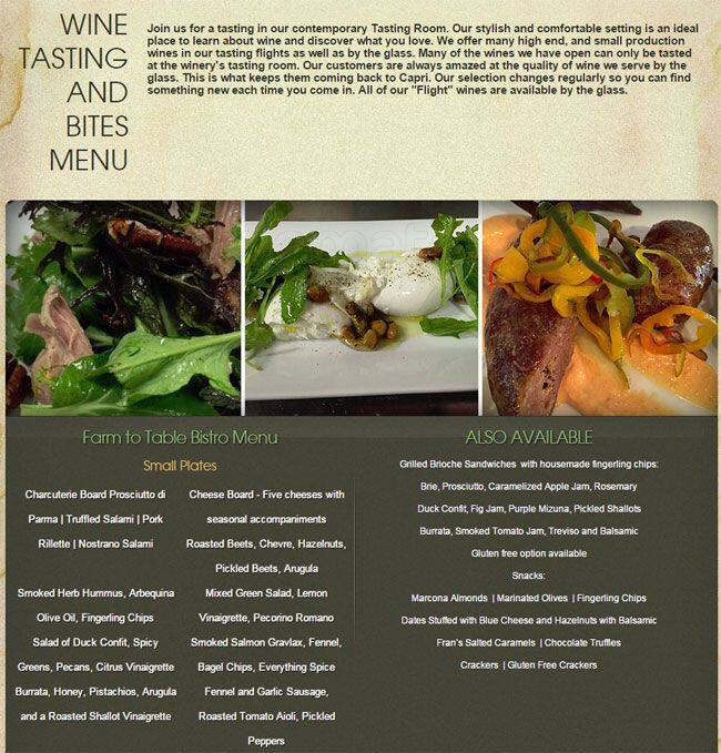 Carta de Capri Cellars