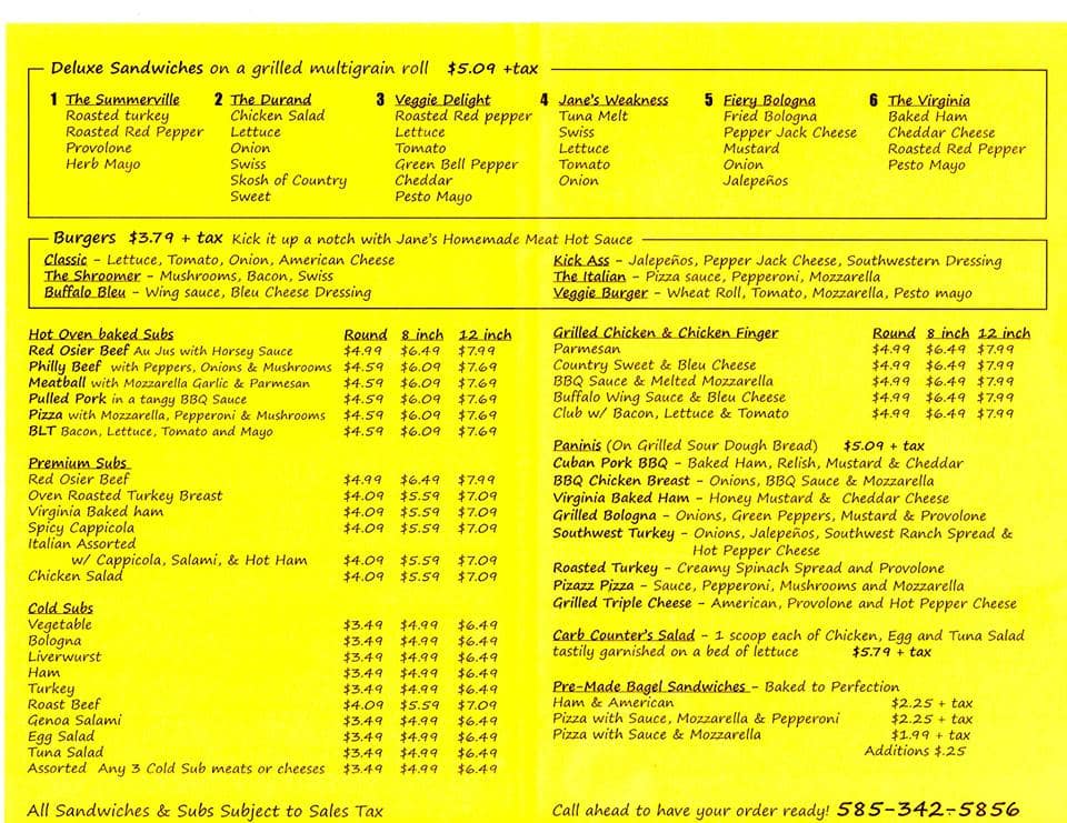 Menu at Lakeside Deli & more, Rochester