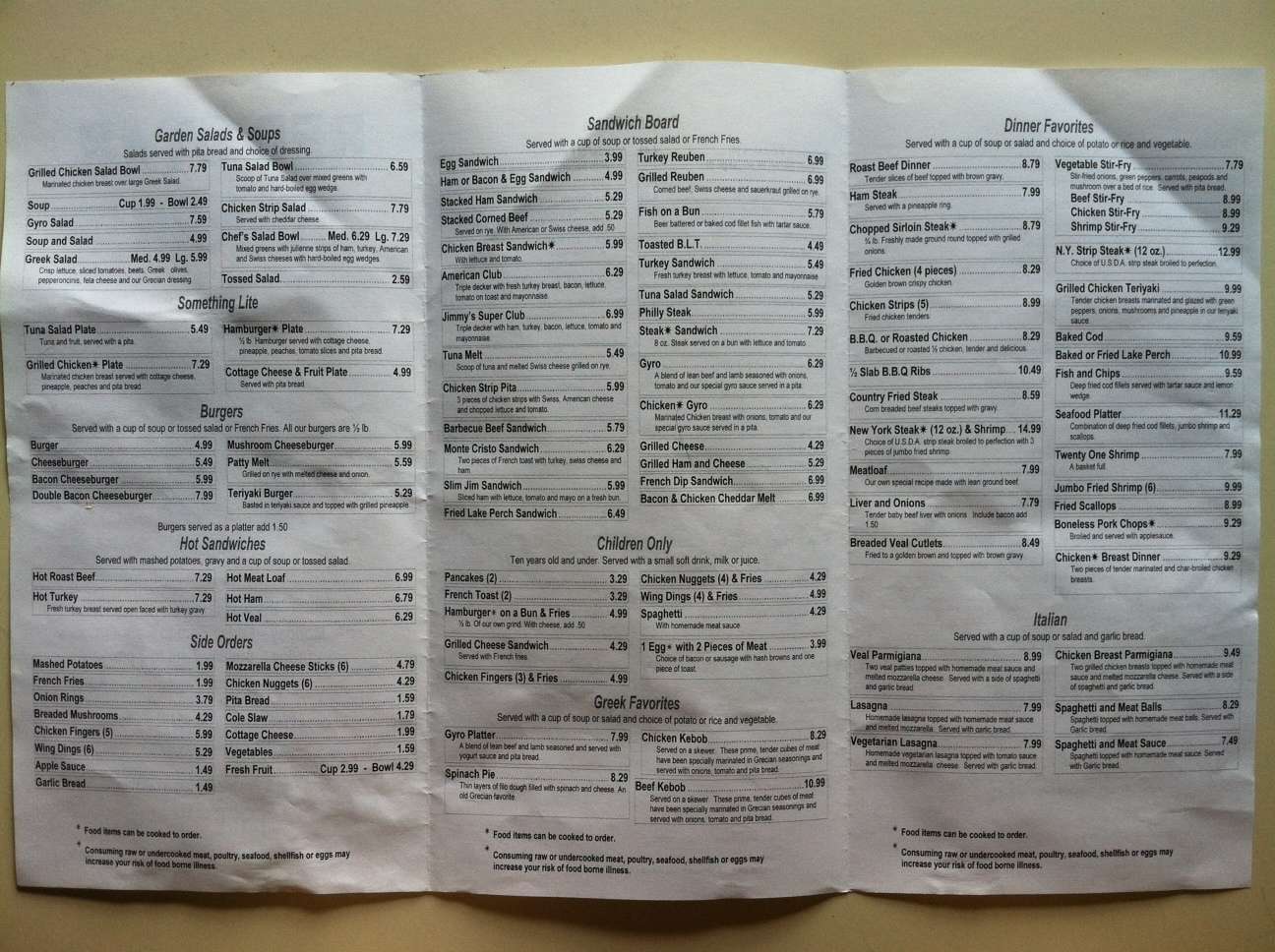 Red Star Diner Menu Menu For Red Star Diner Temperance Temperance 
