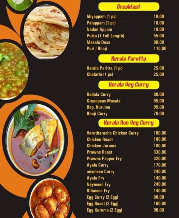 Menu of Thalassery Kitchen, Hennur, Bangalore