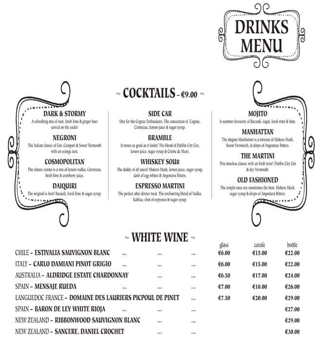 The Skylon Bar & Grill Dublin Skylon Hotel Menu Zomato Ireland