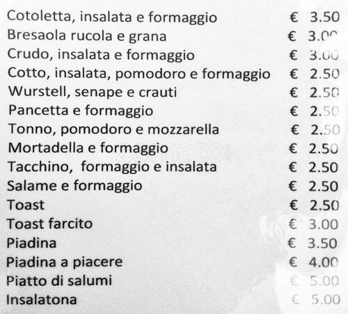 Menu di Bar Ornato 67 