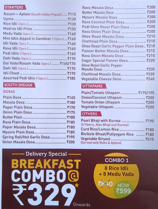 Sagar Ratna Menu Menu For Sagar Ratna Defence Colony New Delhi India, new delhi, defence colony. menu for sagar ratna defence colony