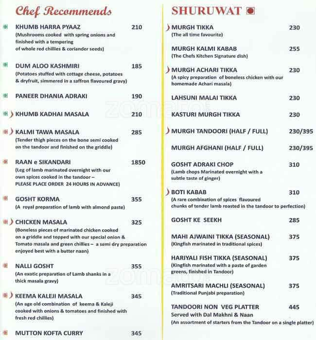 The Chef S Kitchen Menu Menu For The Chef S Kitchen Sheikh Sarai New Delhi