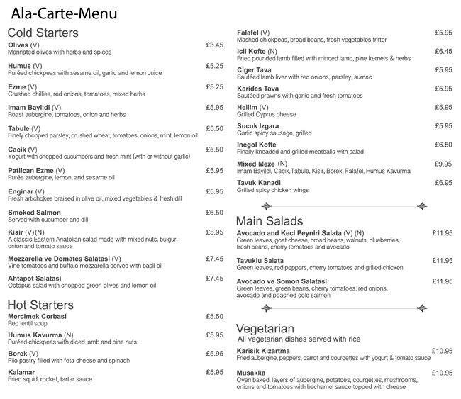 Haz Menu, Menu for Haz, City of London, London Zomato UK
