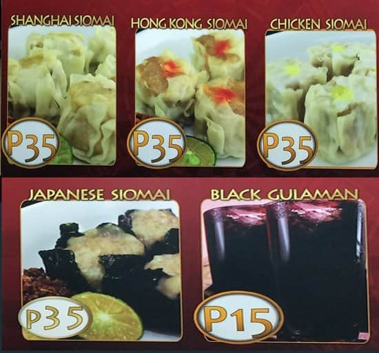 Siomai King Menu Menu For Siomai King Capitol Site Cebu City