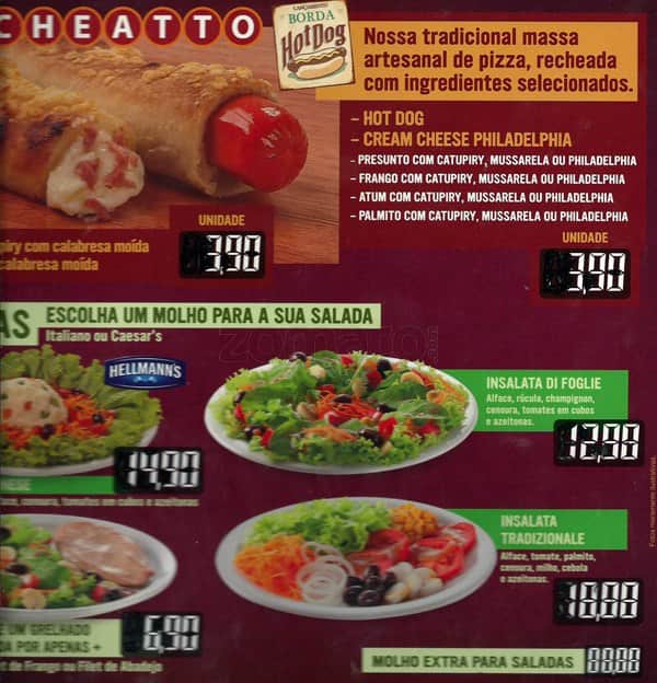 PATRONI VIAPARQUE cardápio