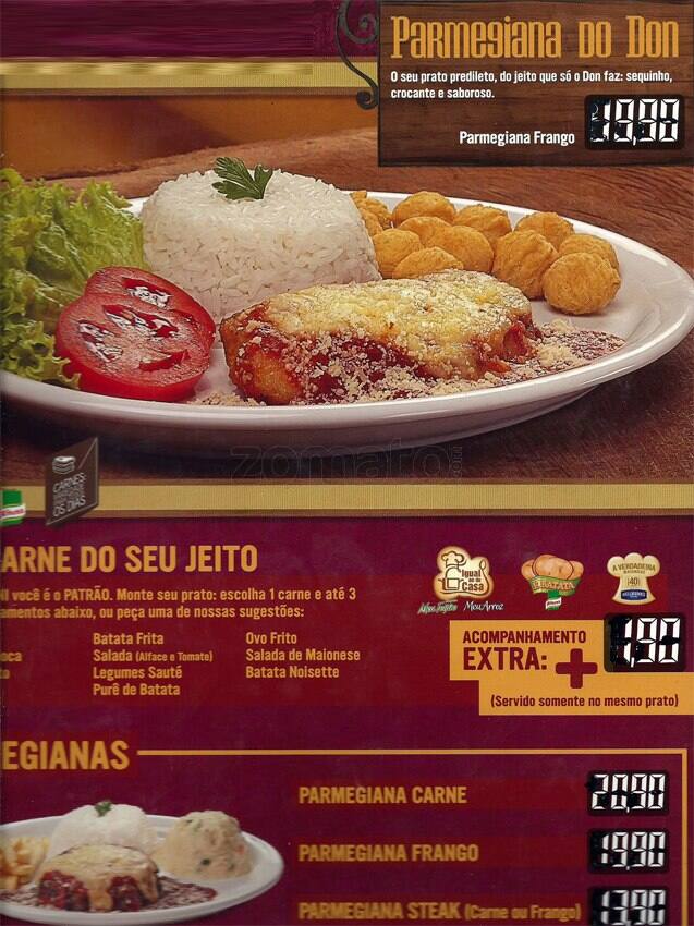 PATRONI VIAPARQUE cardápio
