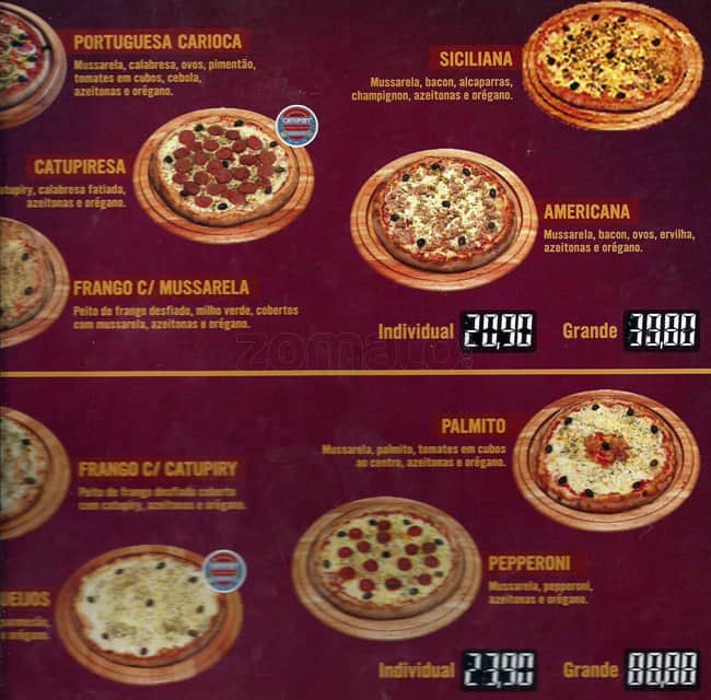 PATRONI VIAPARQUE cardápio