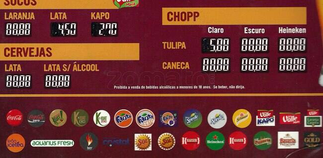 PATRONI VIAPARQUE cardápio