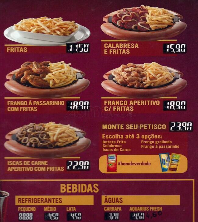 PATRONI VIAPARQUE cardápio