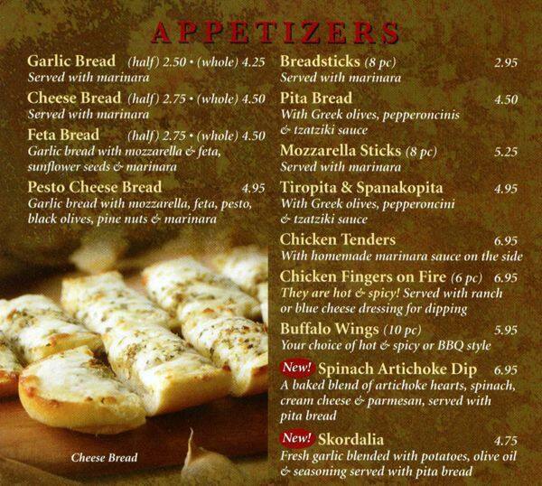 Venice Pizza and Pasta Menu, Menu for Venice Pizza and Pasta, Edmonds