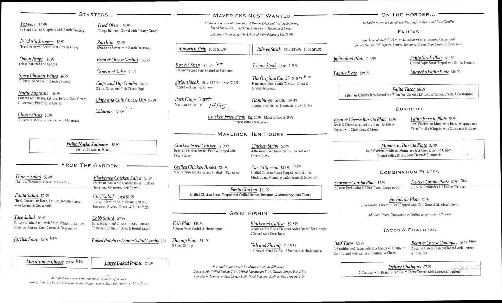 Maverick Grill Menu, Menu for Maverick Grill, Floresville, Floresville