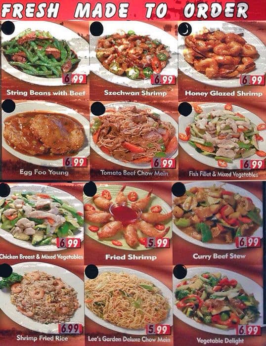 Lees Garden Menu Menu For Lees Garden Richmond Richmond-san Pablo