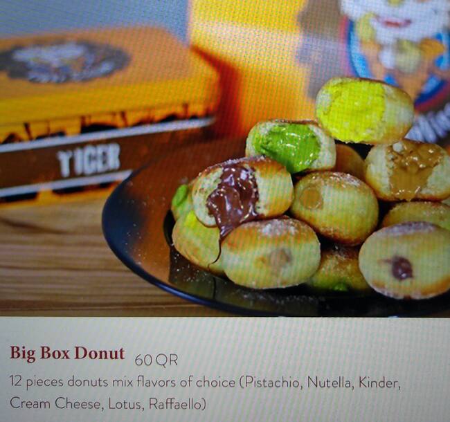 Tiger Cookies menu
