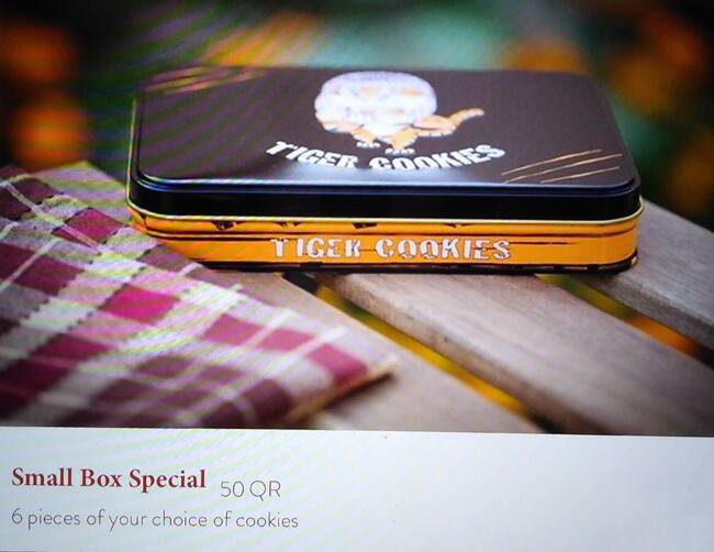 Tiger Cookies menu