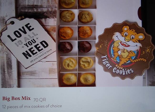 Tiger Cookies menu