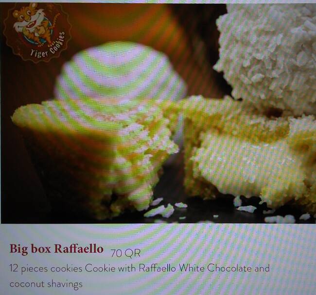 Tiger Cookies menu