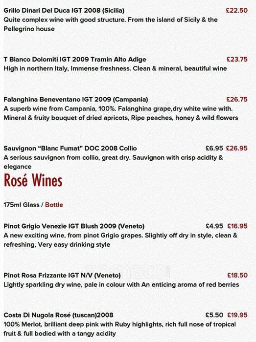 Menu at Ferraris Italian Restaurant Bexley, Bexley, 2 Bexley High St