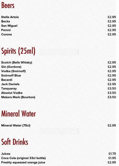 Menu at Ferraris Italian Restaurant Bexley, Bexley, 2 Bexley High St
