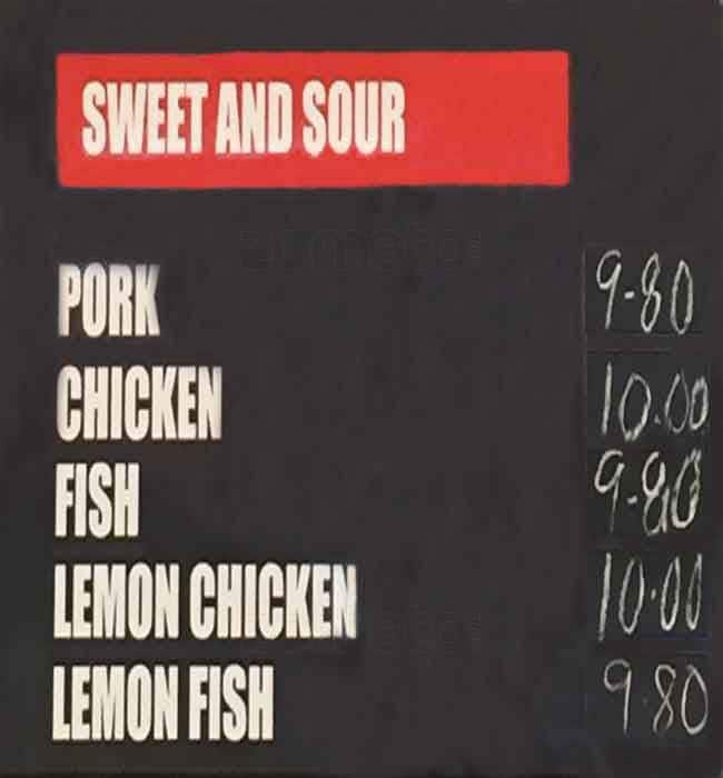 Menu at Fishtown Takeaways restaurant, Upper Hutt