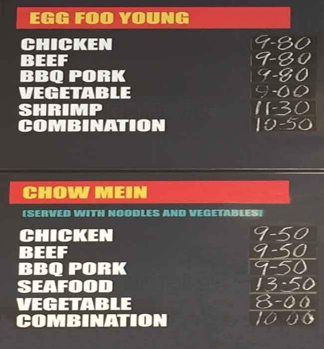 Menu at Fishtown Takeaways restaurant, Upper Hutt