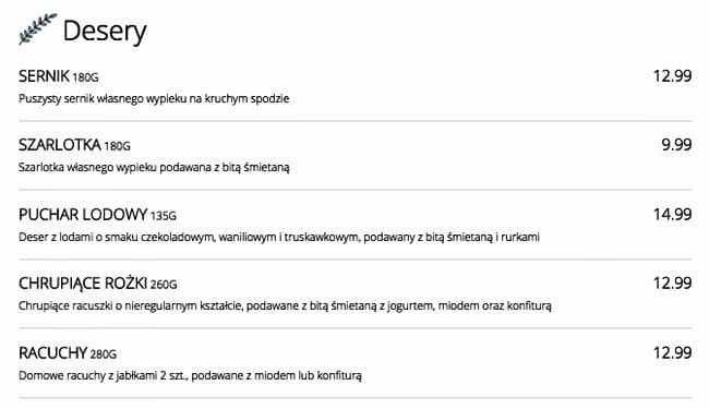 Chłopskie Jadło Plac Konstytucji Menu