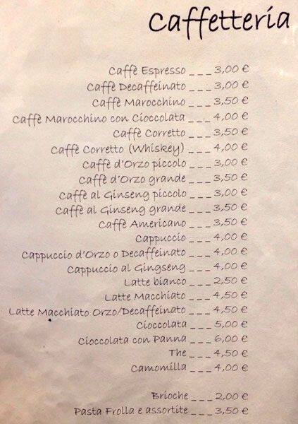 Menu di Cafe Saint George 