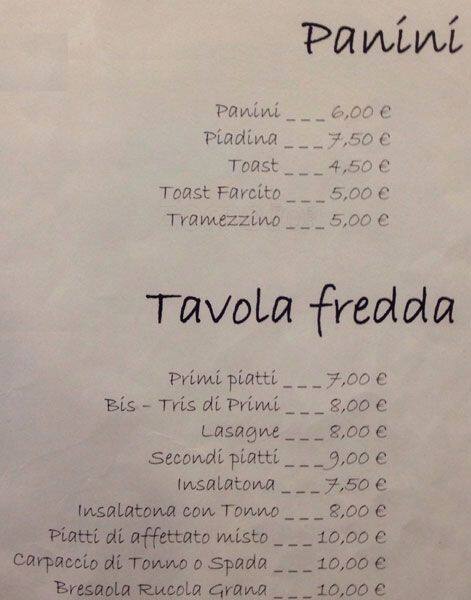 Menu di Cafe Saint George 