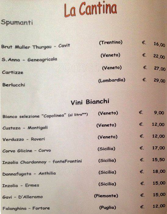 Menu di Capolinea 