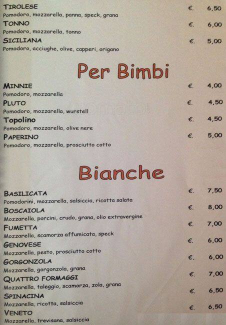 Menu di Capolinea 