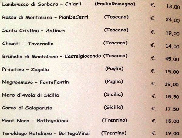 Menu di Capolinea 