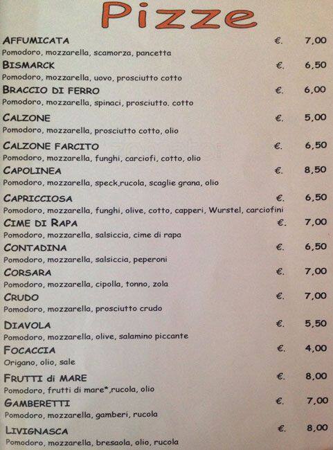 Menu di Capolinea 