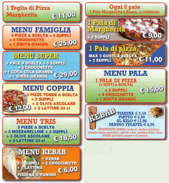 Menu di L'appetitosa 