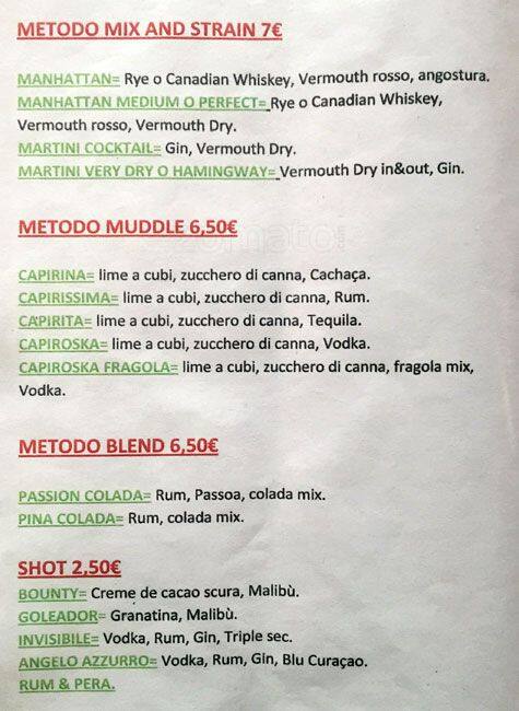 Menu di Cafè 500 