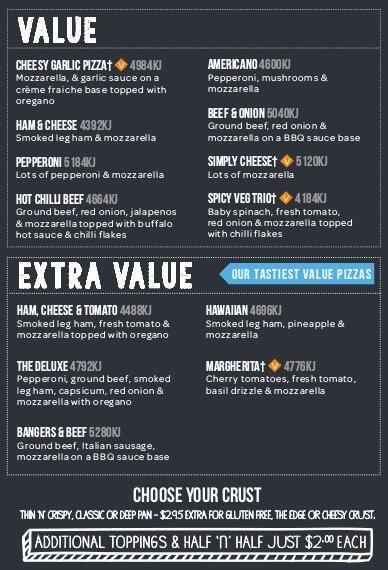 Domino's меню
