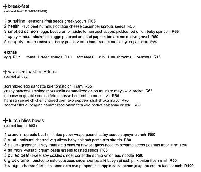 Food + Lab Menu, Menu for Food + Lab, CBD, Cape Town Zomato SA