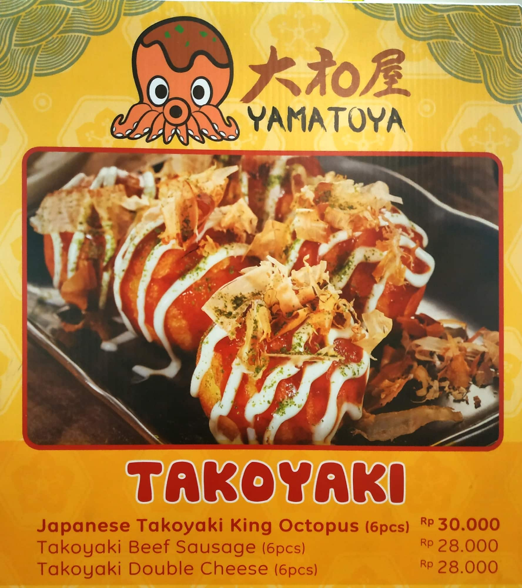 Yamatoya Takoyaki Menu, Menu for Yamatoya Takoyaki, Kelapa Gading ...