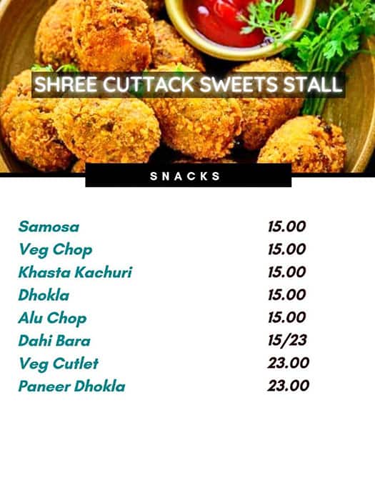 Shree Cuttack Sweets Stall menu