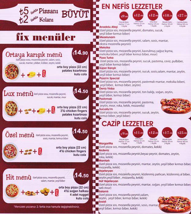 Pizza'm Menü, Pizza'm, Eryaman, Ankara için Menü Zomato Türkiye
