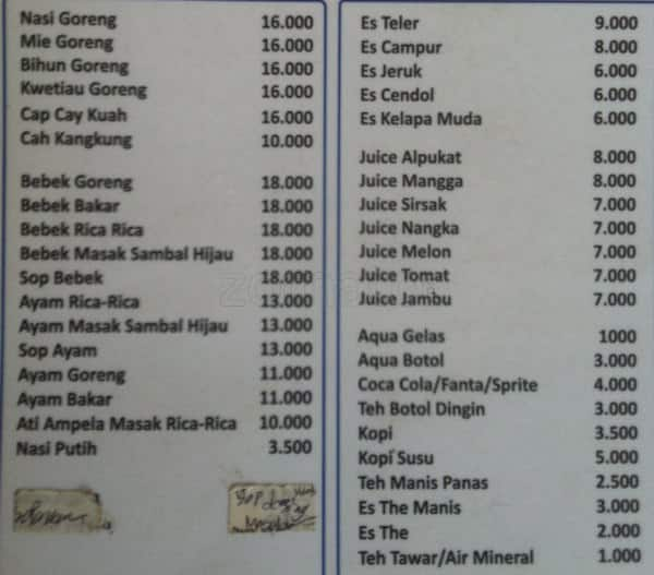  Kantin  Remaja Menu  Menu  for Kantin  Remaja Sukmajaya 