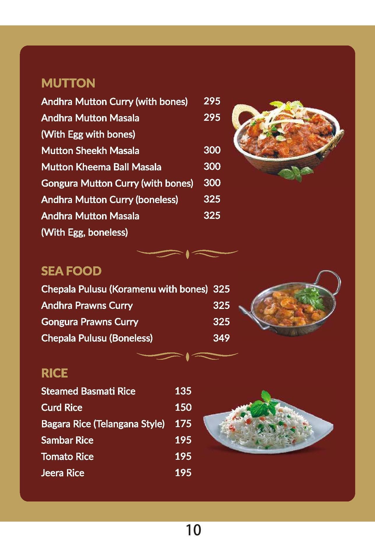 hotel sitara grand ramachandrapuram menu