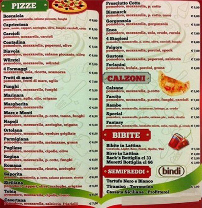 Menu di Forlanini 