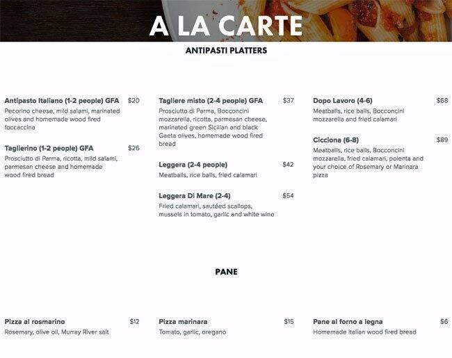 Ventuno Menu, Menu for Ventuno, The Rocks, Sydney Urbanspoon/Zomato