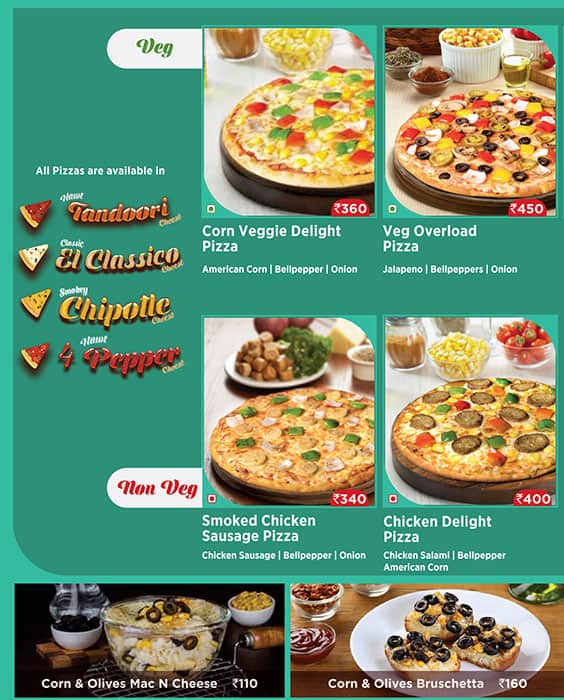 Menu of Oven Story Pizza Standout Toppings, Viman Nagar, Pune