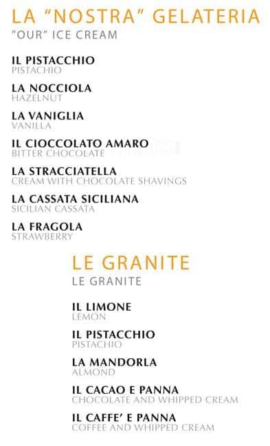 Menu di Filippo La Mantia 