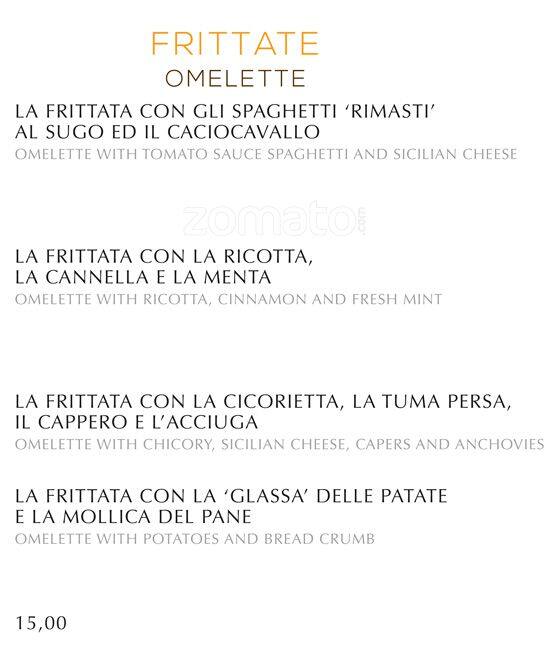 Menu di Filippo La Mantia 