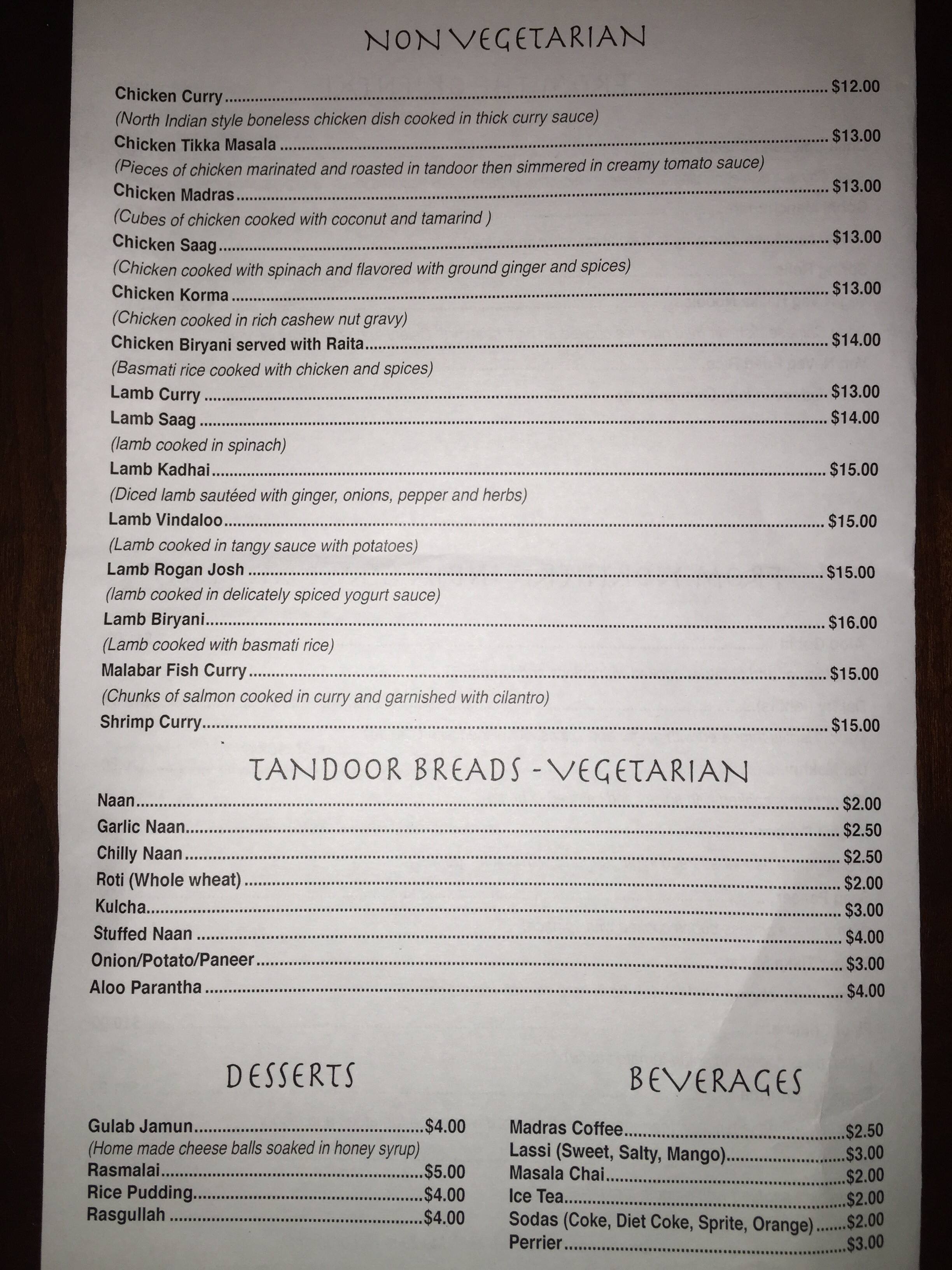 Curry Hut Menu, Menu for Curry Hut, Augusta, Augusta - Urbanspoon/Zomato